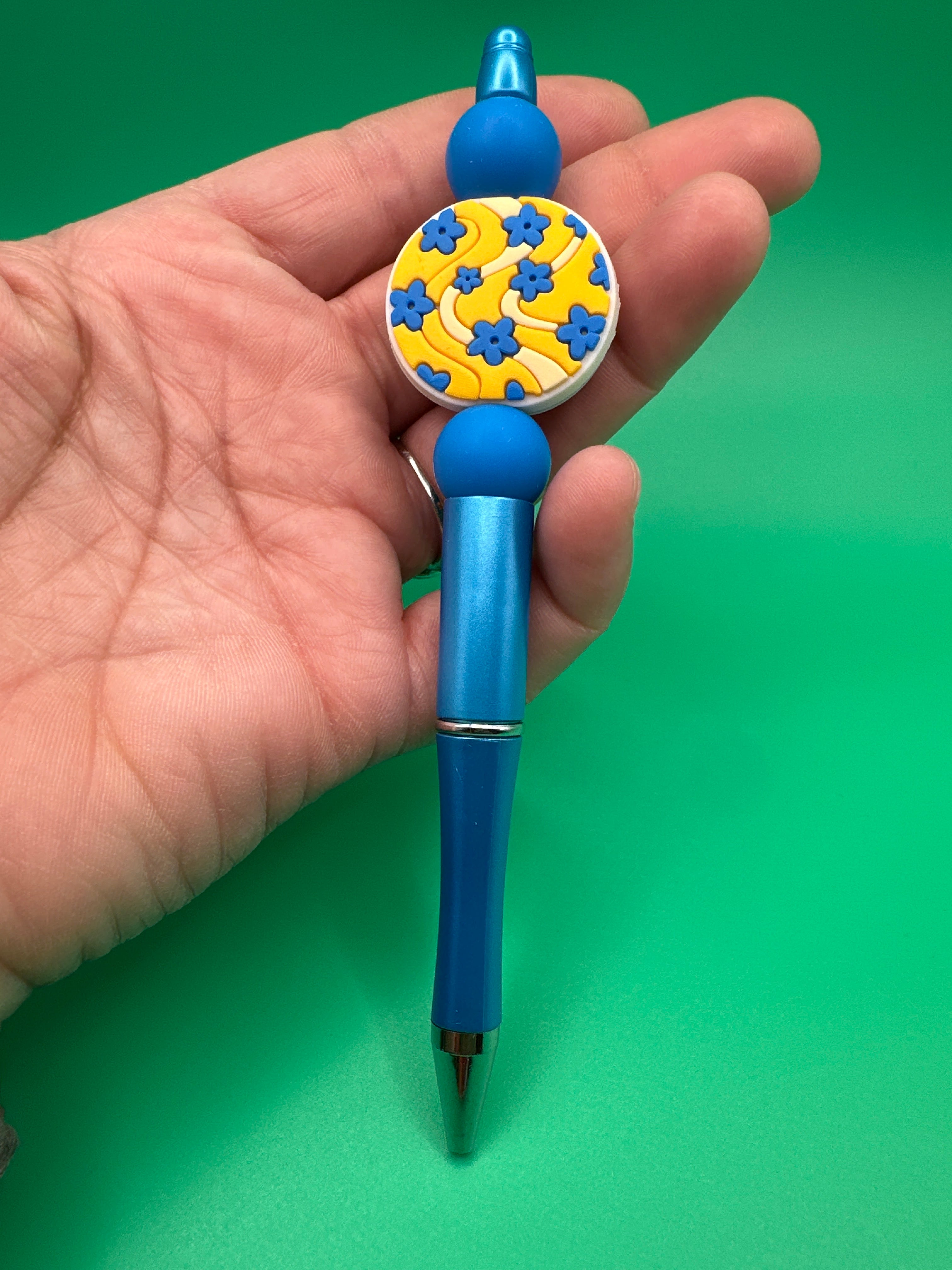 Cute blue and yellow pen