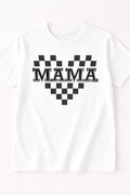 Mama heart checkered shirt